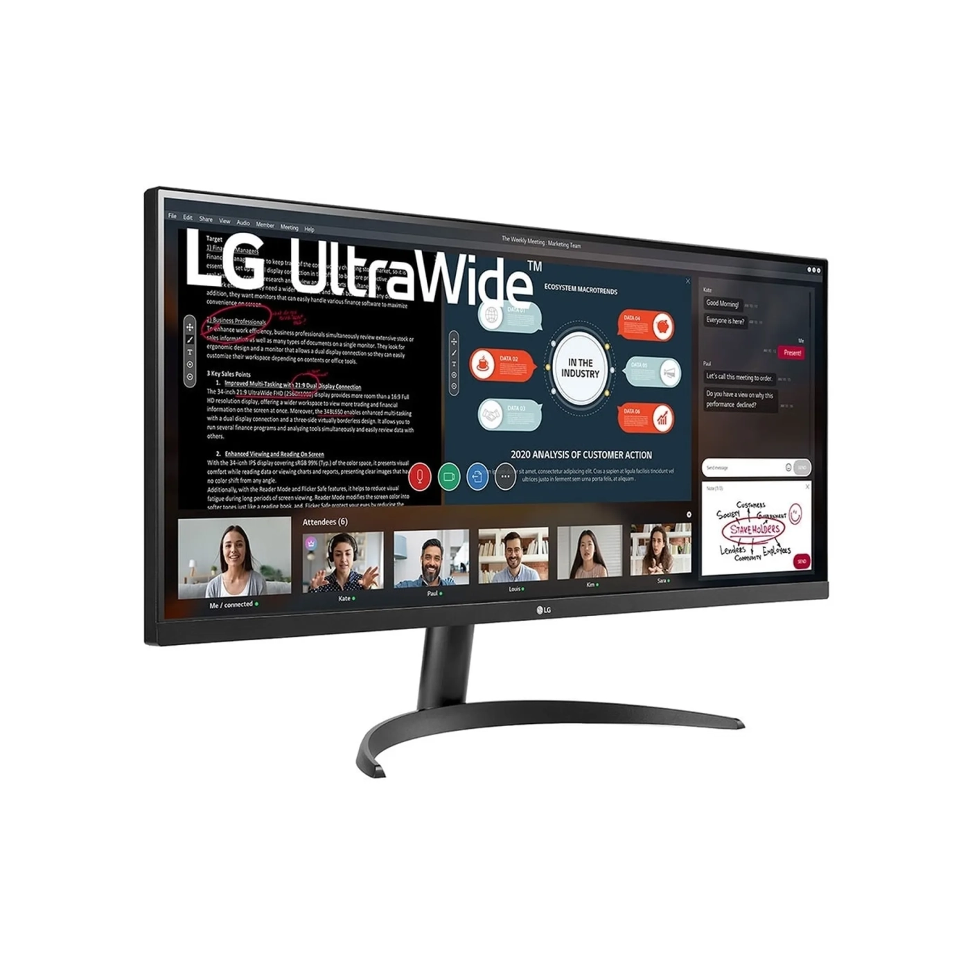 Купити Монітор 34" LG UltraWide 34WP500-B - фото 4