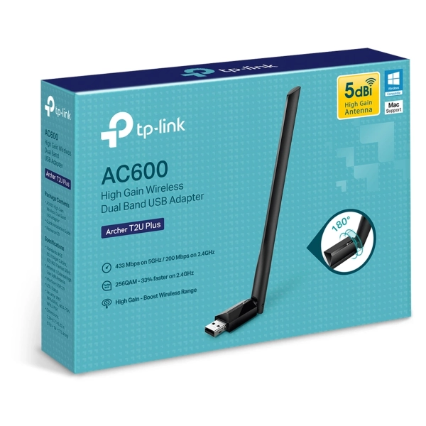 Купить WiFi адаптер TP-LINK Archer T2U Plus AC600 - фото 3