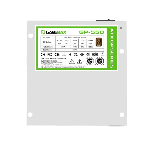 Купити Блок живлення GameMax GP-550 White - фото 6