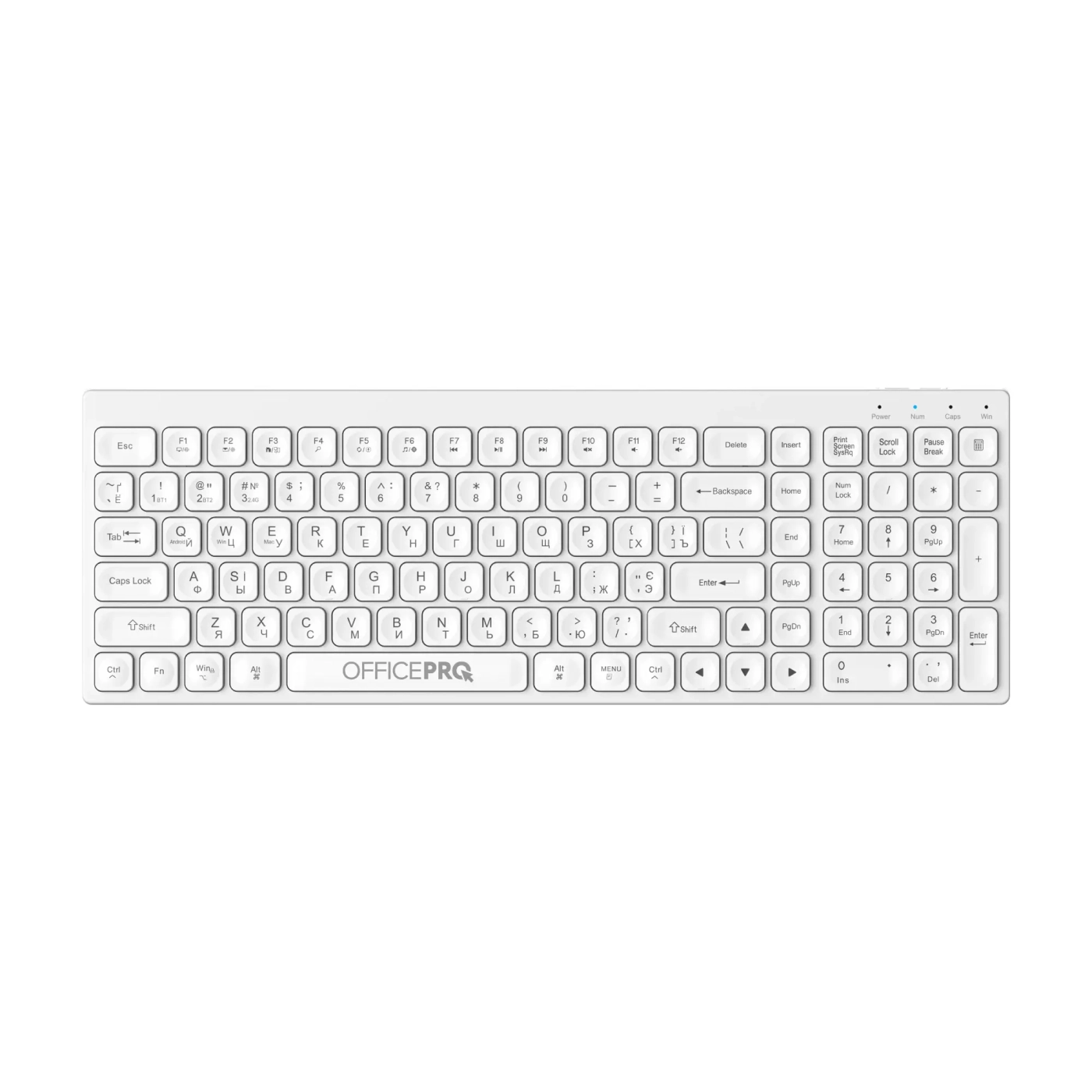 Купити Клавіатура OfficePro SK985W White - фото 1