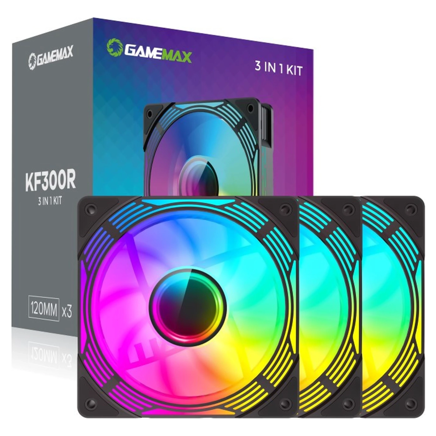 Купити Вентилятор Gamemax KF300R BK - фото 7