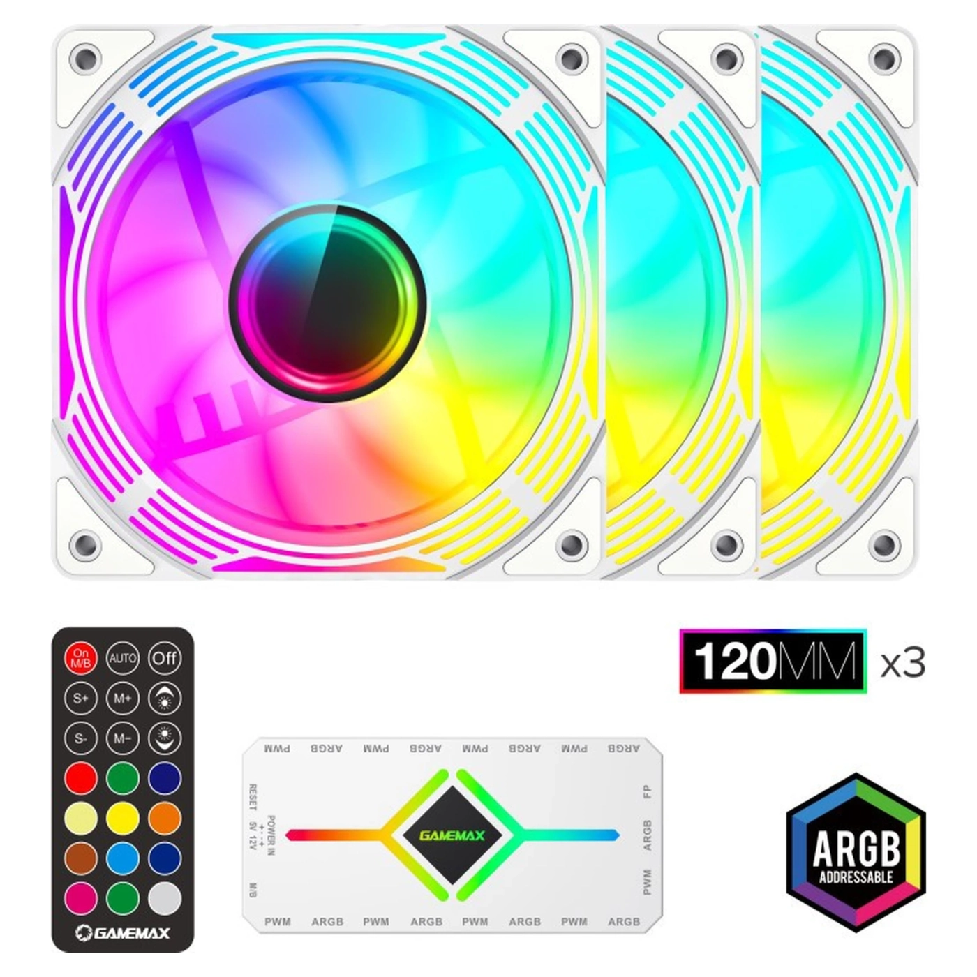Купити Вентилятор Gamemax KF300 WH - фото 6