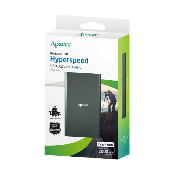 Купити SSD диск Apacer AS723 512GB USB-C (AP512GAS723B-1) - фото 2