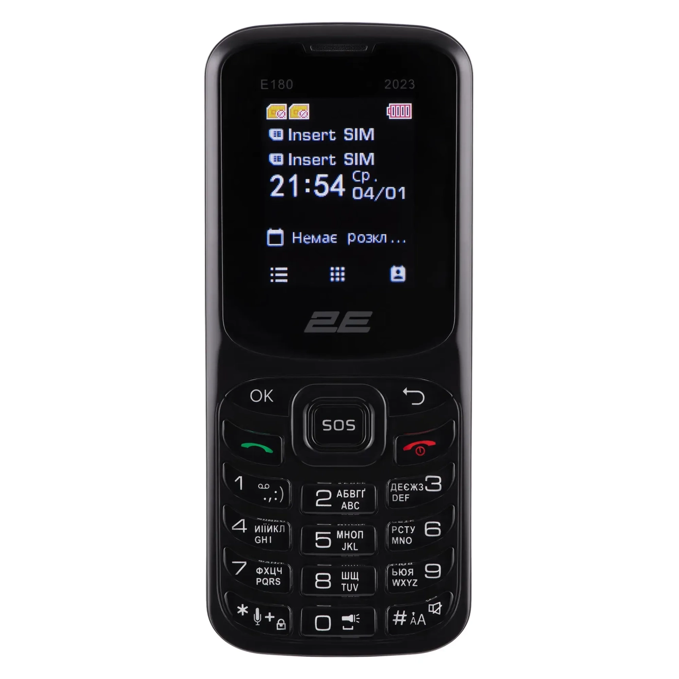 Купить Мобильный телефон 2E E180 2023 Black (688130251044) - фото 1