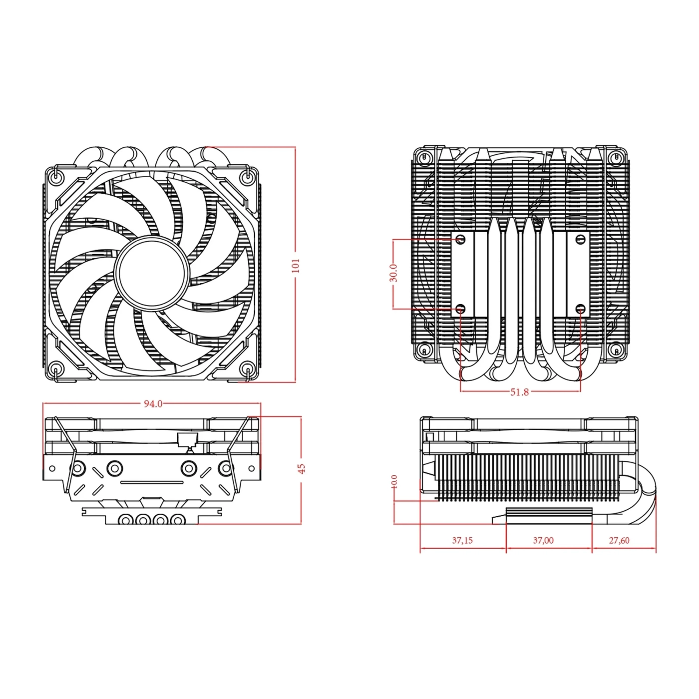 Купити Процесорний кулер ID-Cooling IS-40X V3 White - фото 7
