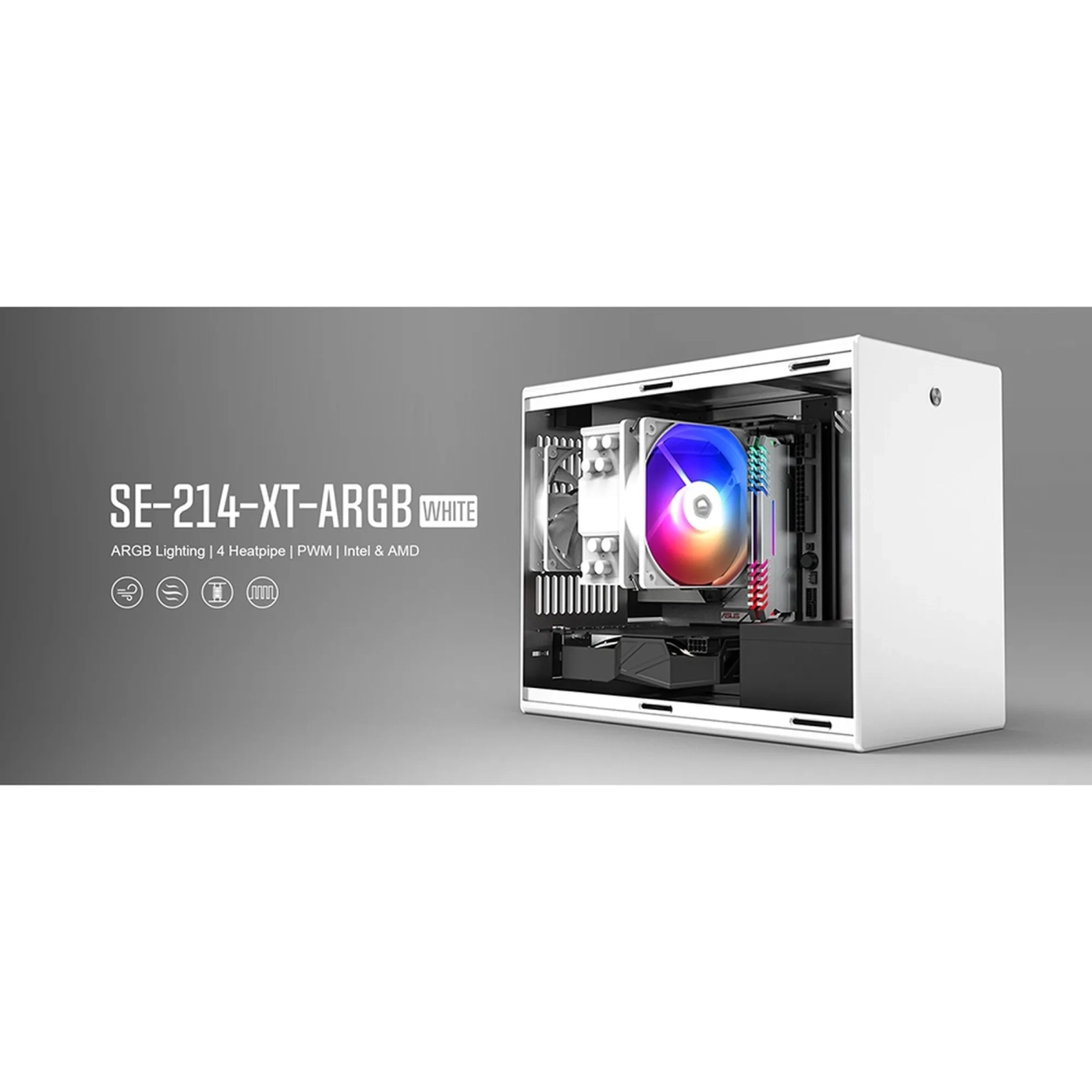 Купить Процессорный кулер ID-Cooling SE-214-XT ARGB White - фото 8