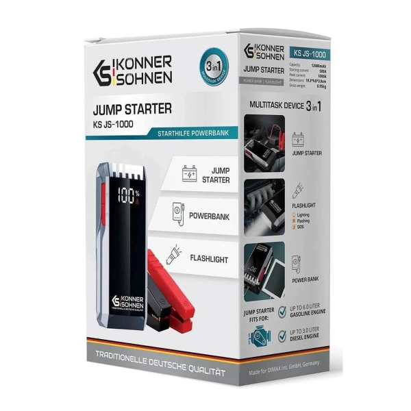 Купити Пуско-зарядний пристрій портативний Konner Sohnen KS JS-1000 (KSJS-1000) - фото 6