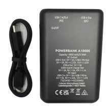 Купить Павербанк УМБ Intenso A10000 3A 10000mAh, PD/QC3.0 20W USB-C Out (732243) Black - фото 4