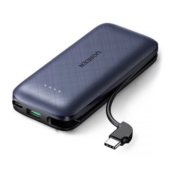 Купити Павербанк УМБ Ugreen 20W PD 10000mAh Power Bank + Type-C Cable (80917) Blue - фото 2