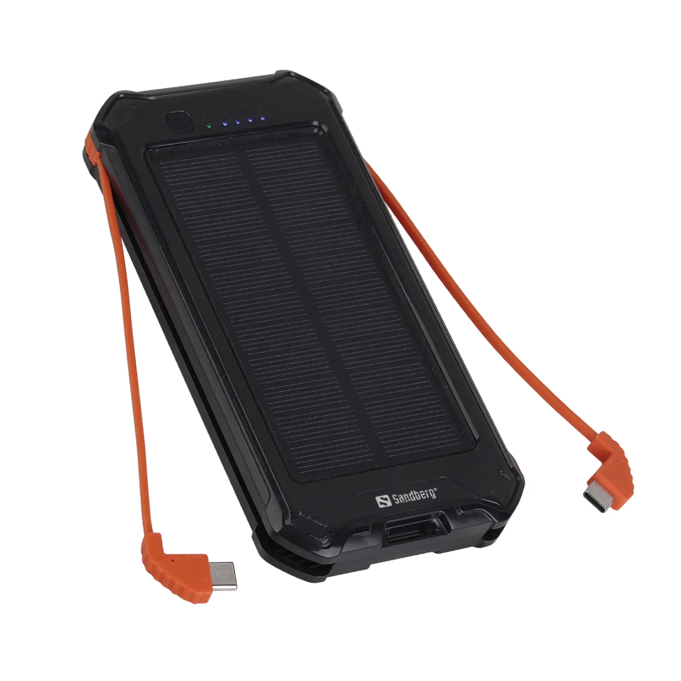 Купити Павербанк УМБ сонячна Sandberg 3in1 10000 mAh, UPS mode, 2.1A USB, Type-C/Micro USB OUT IP54 (420-72) Black - фото 1