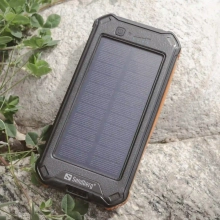 Купити Павербанк УМБ сонячна Sandberg 3in1 10000 mAh, UPS mode, 2.1A USB, Type-C/Micro USB OUT IP54 (420-72) Black - фото 2
