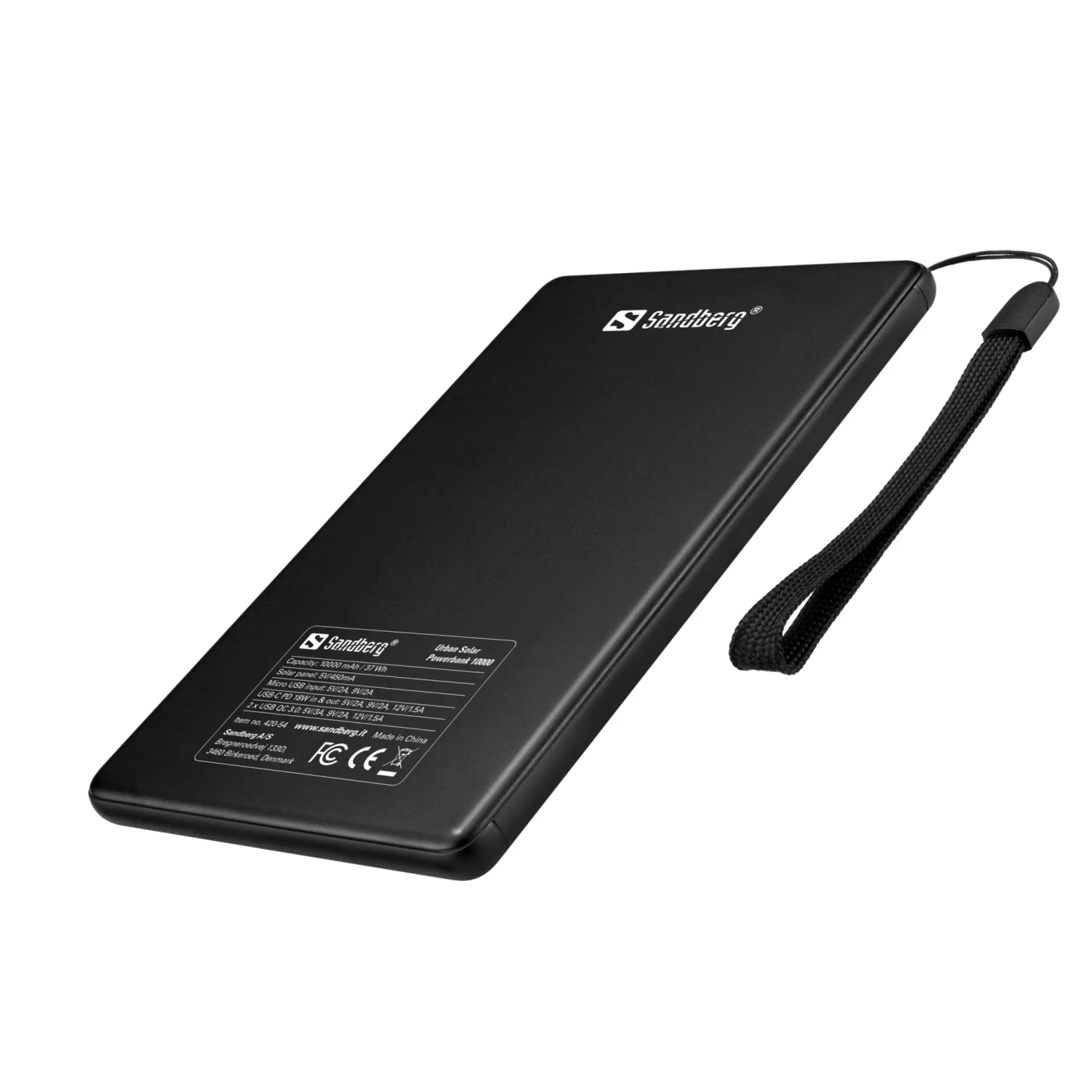 Купити Павербанк УМБ сонячна Sandberg PD Urban 10000 mAh, UPS mode, PD QC 3.0, 2xUSB, Type-C OUT (420-54_VW) Black - фото 2