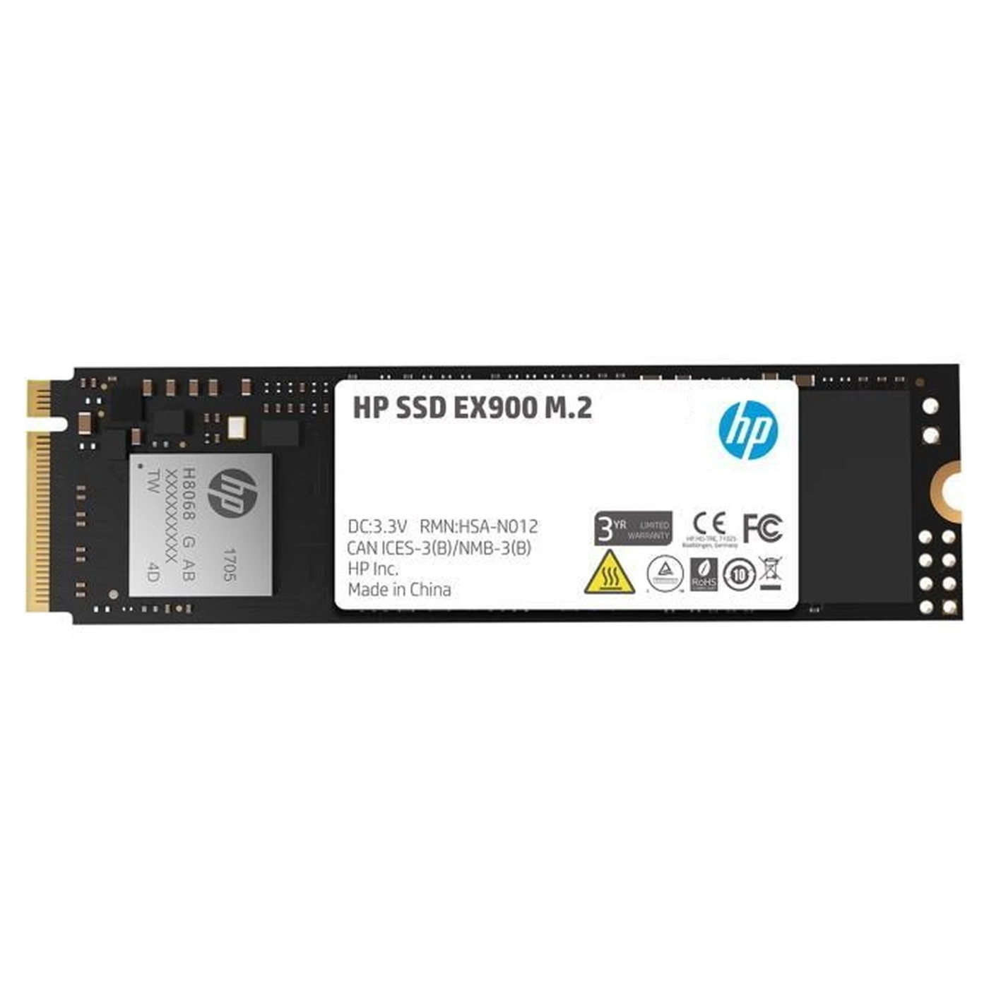 Купить SSD диск HP EX900 1TB NVMe 1.3 M.2 PCIe 3.0 x4 3D V-NAND TLC (5XM46AA#ABB) - фото 1