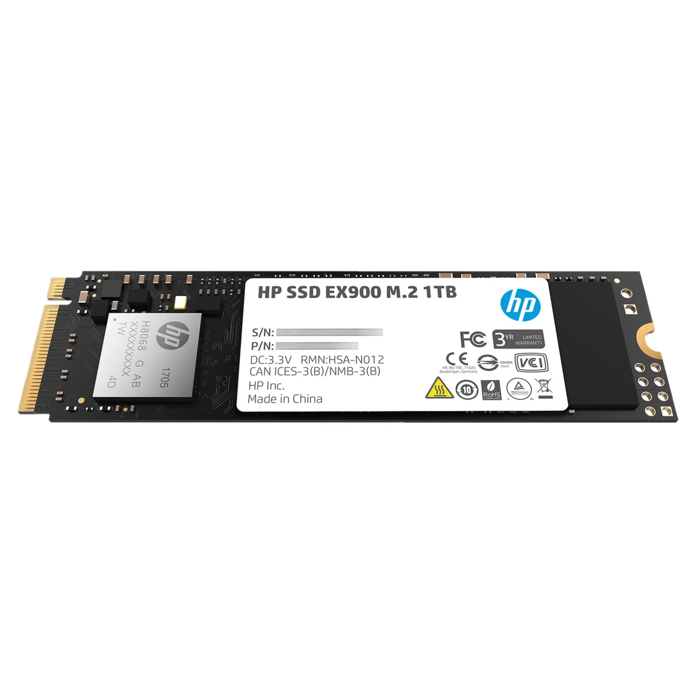 Купить SSD диск HP EX900 1TB NVMe 1.3 M.2 PCIe 3.0 x4 3D V-NAND TLC (5XM46AA#ABB) - фото 2