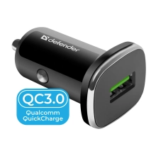 Купити Автозарядка Defender UCA-91 1xUSB 18W (USB-A) QC3.0 3А Black (83830) - фото 1