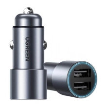 Купить Автозарядка Ugreen CD130 2xUSB 24W (USB-A) QC 3.0 Gray (50592) - фото 1