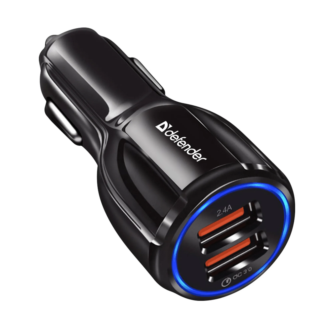 Купити Автозарядка Defender UCA-100 2xUSB 30W (2xUSB-A) QC3.0 3А Black (83833) - фото 2