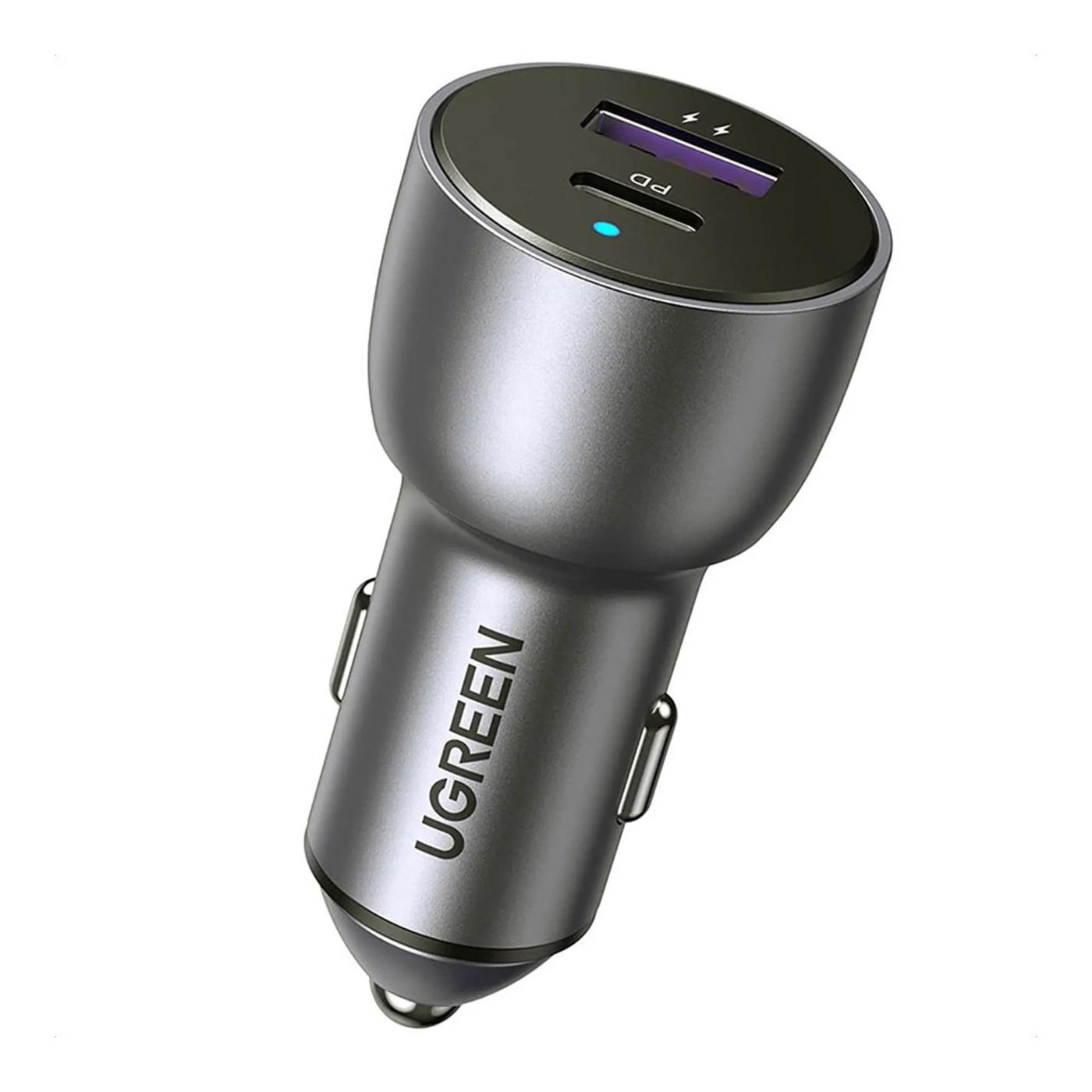 Купить Автозарядка Ugreen CD213 2xUSB 36W (USB-C+USB-A) QC 3.0+ Cosmic Gray (60980) - фото 1