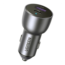 Купить Автозарядка Ugreen CD213 2xUSB 36W (USB-C+USB-A) QC 3.0+ Cosmic Gray (60980) - фото 1