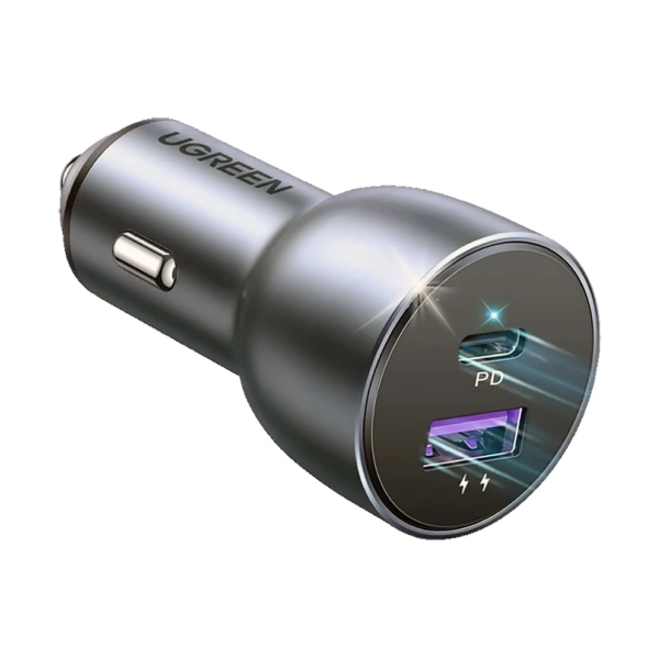 Купить Автозарядка Ugreen CD213 2xUSB 36W (USB-C+USB-A) QC 3.0+ Cosmic Gray (60980) - фото 2