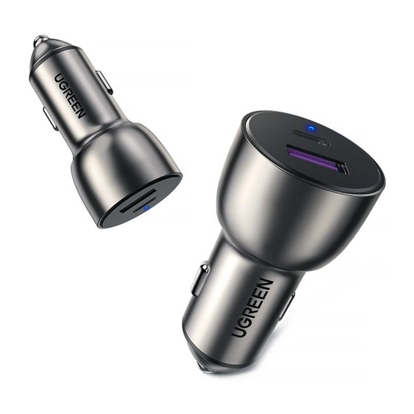 Купить Автозарядка Ugreen CD213 2xUSB 36W (USB-C+USB-A) QC 3.0+ Cosmic Gray (60980) - фото 3