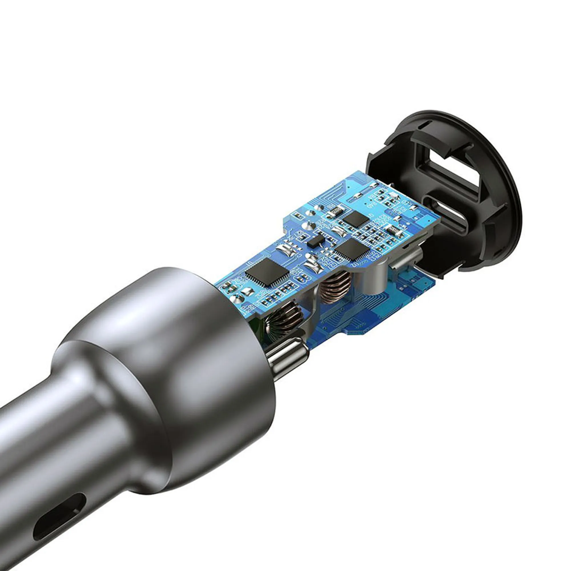 Купить Автозарядка Ugreen CD213 2xUSB 36W (USB-C+USB-A) QC 3.0+ Cosmic Gray (60980) - фото 4