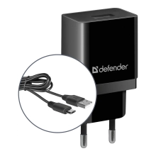 Купити Зарядний пристрій Defender UPC-11 1xUSB 11W 2.1А + кабель micro-USB Black (83556) - фото 3