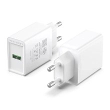 Купити Зарядний пристрій Vention 1xUSB 18W (USB-A) QC3.0 White (FABW0-EU) - фото 3