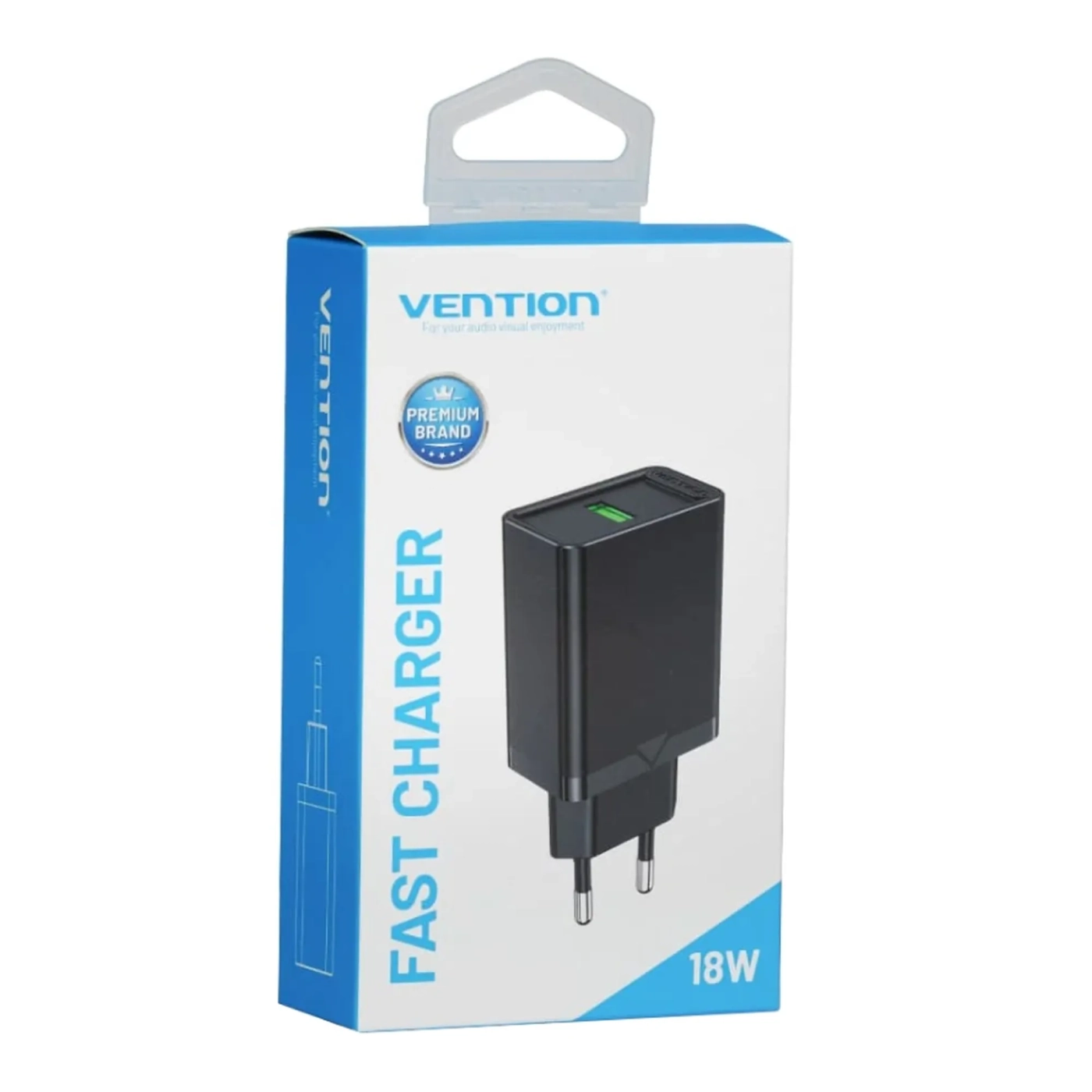 Купить Зарядное устройство Vention 1xUSB 18W (USB-A) QC3.0 Black (FABB0-EU) - фото 5