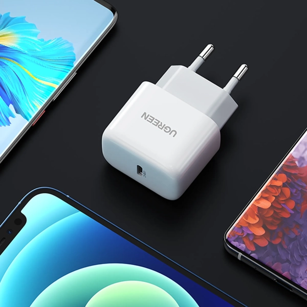 Купить Зарядное устройство Ugreen CD241 1xUSB 20W (USB С QC4.0+/PD3.0) Mini Charger White (10220) - фото 5