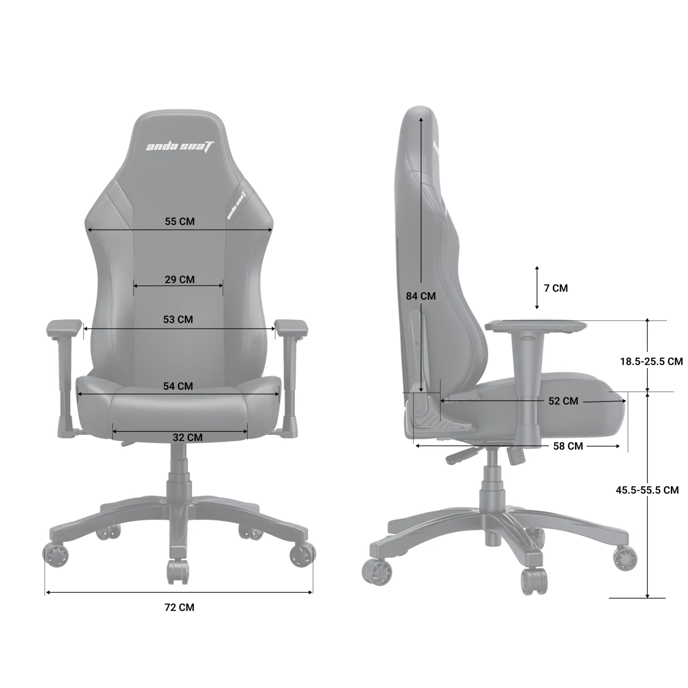 Купити Крісло для геймерів Anda Seat Luna L Black/Red (AD18-48-BR-PV) - фото 10