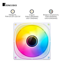 Купити Вентилятор Jonsbo FR-505WR Reverse ARGB White - фото 4