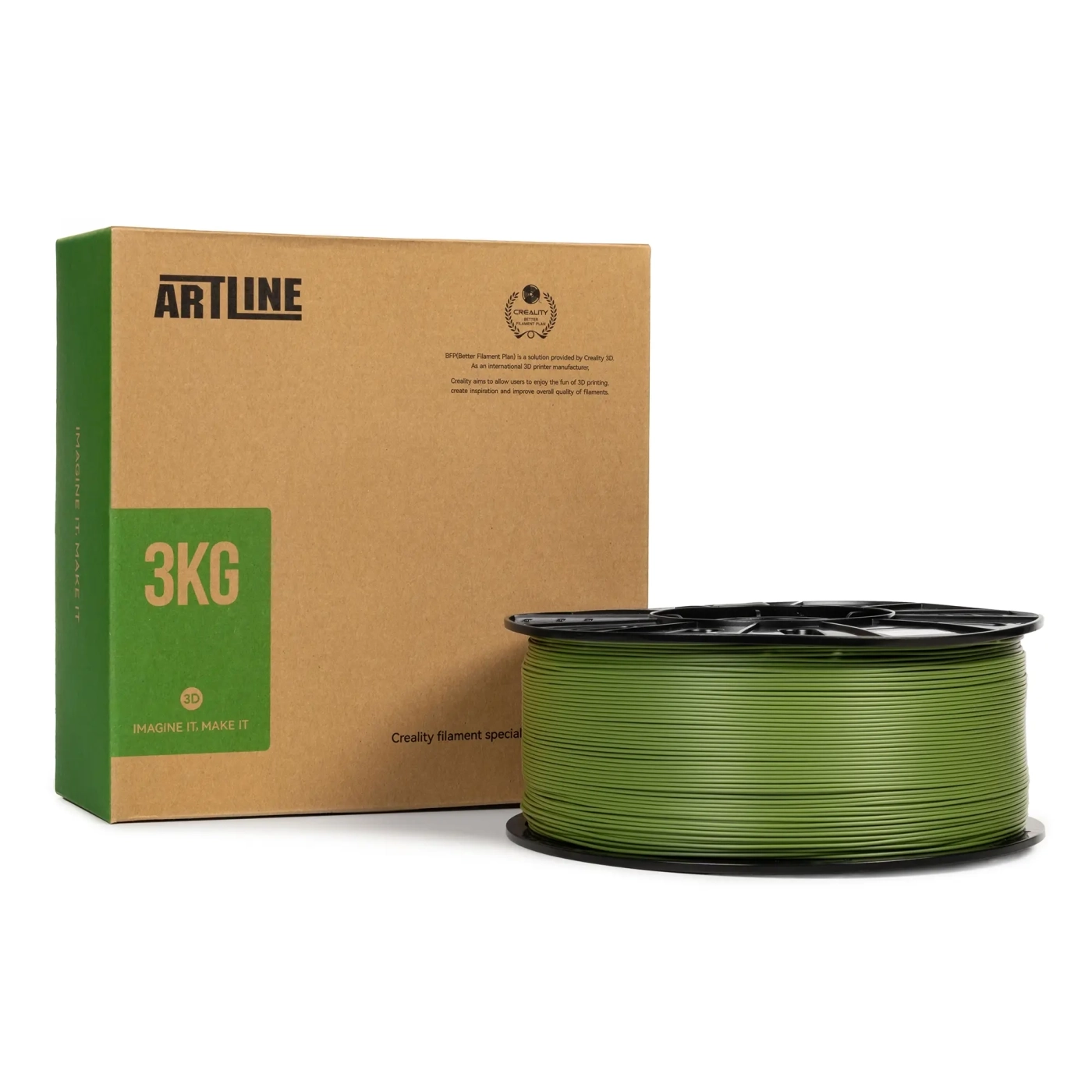 Купити PETG Filament (пластик) для 3D принтера CREALITY&ARTLINE 3кг, 1.75мм, темно-зеленый (3399010145) - фото 5