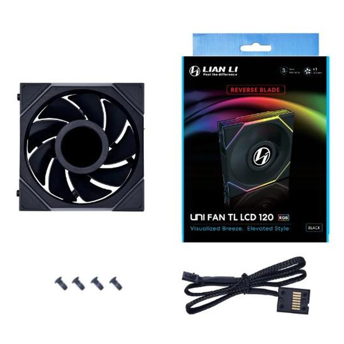 Купить Вентилятор Lian Li Reverse TL LCD 120-1 Black (G99.12RTLLCD1B.00) - фото 4