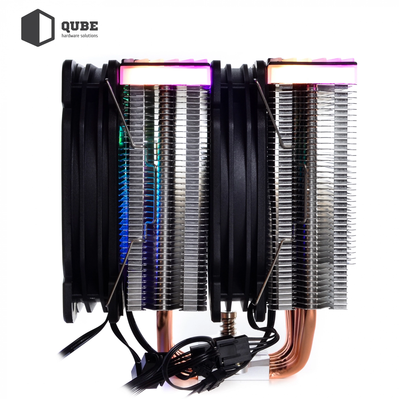 Купити Процесорний кулер QUBE QB-OL2000GT (120mm/4pin/700-1500RPM/29.5dBA/6 тепл. трубки/3pin 5V ARGB) - фото 7