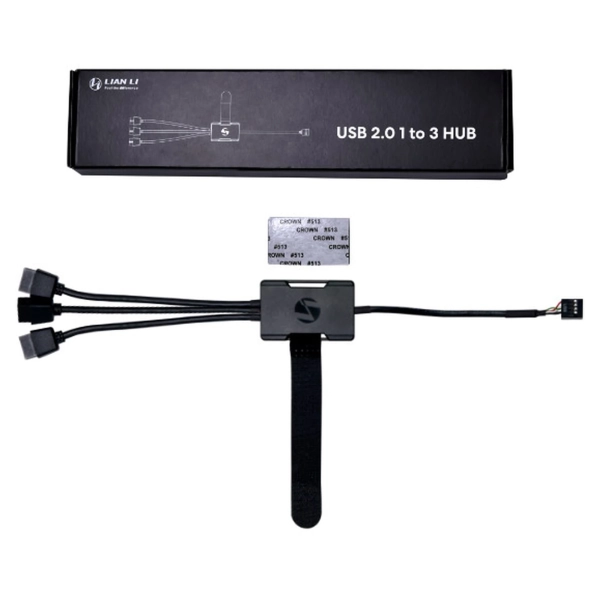 Купити USB-хаб Lian Li USB 2.0 1 to 3 HUB Black (G89.PW-U2HB.00) - фото 3