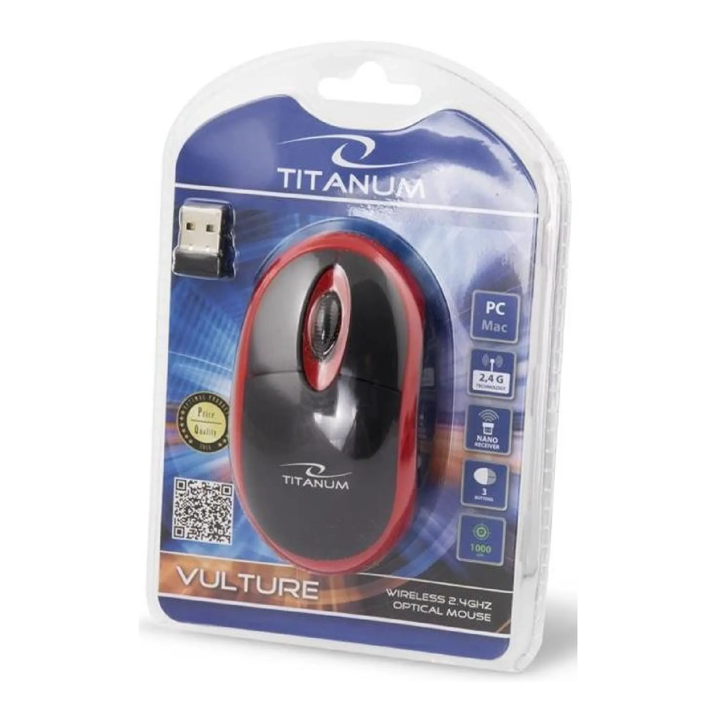 Купити Мишка Esperanza TM116R Titanum Black/Red - фото 3
