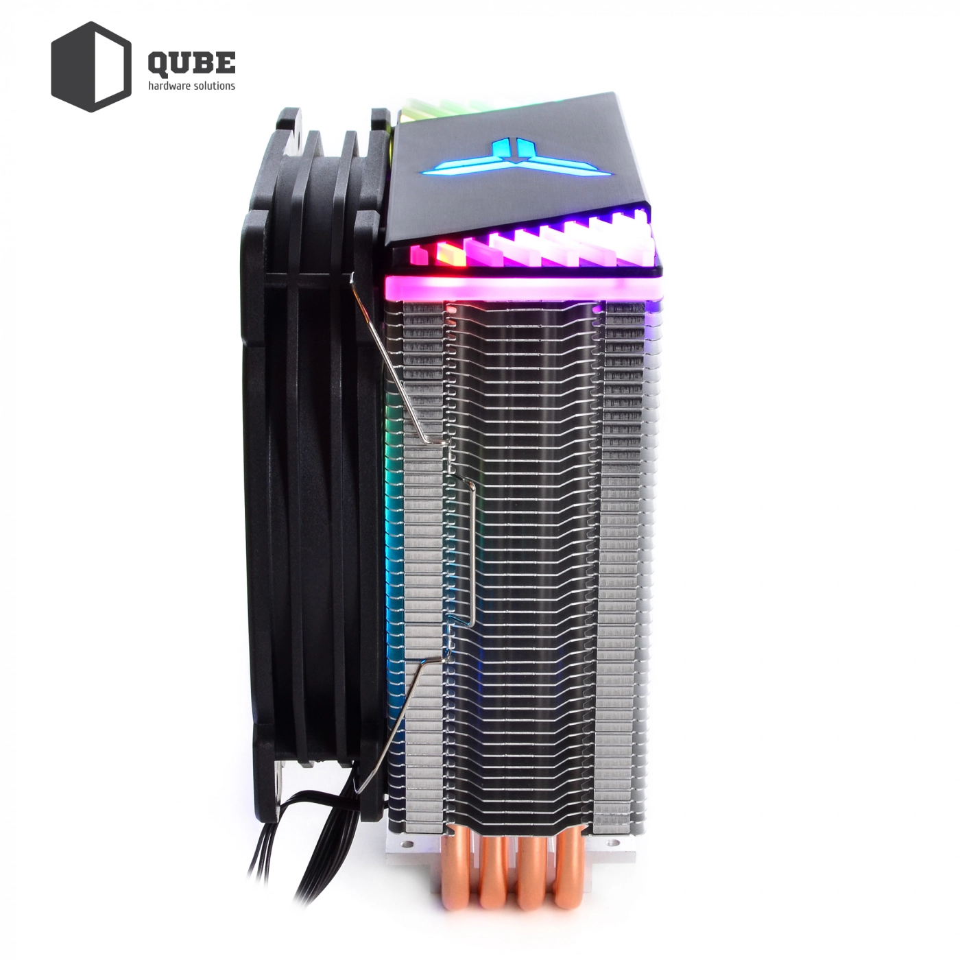Купити Процесорний кулер QUBE QB-OL1400 (92mm/4pin/900-2300RPM/30.5dBA/4 тепл. трубки/3pin 5V ARGB) - фото 9