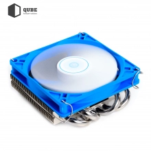 Купить Процессорный кулер QUBE QB-OL400 Blue (92mm/4pin/800-3000RPM/33dBA/4 тепл. трубки) - фото 6