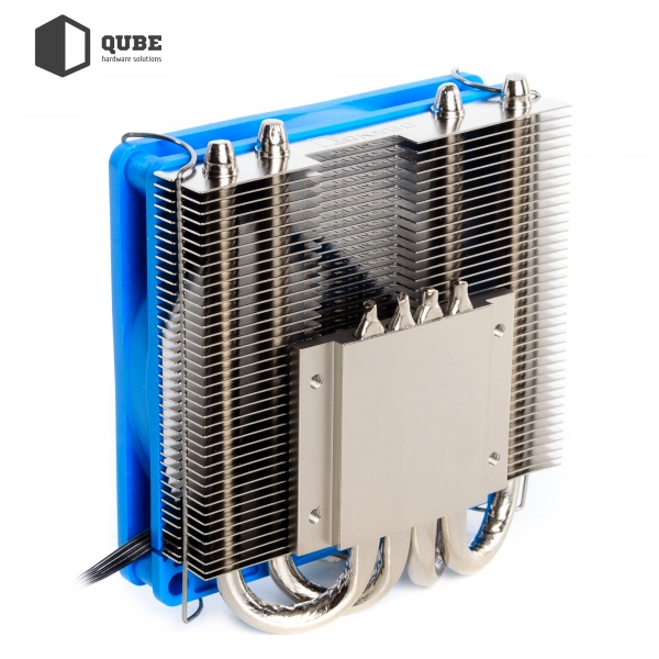 Купить Процессорный кулер QUBE QB-OL400 Blue (92mm/4pin/800-3000RPM/33dBA/4 тепл. трубки) - фото 9