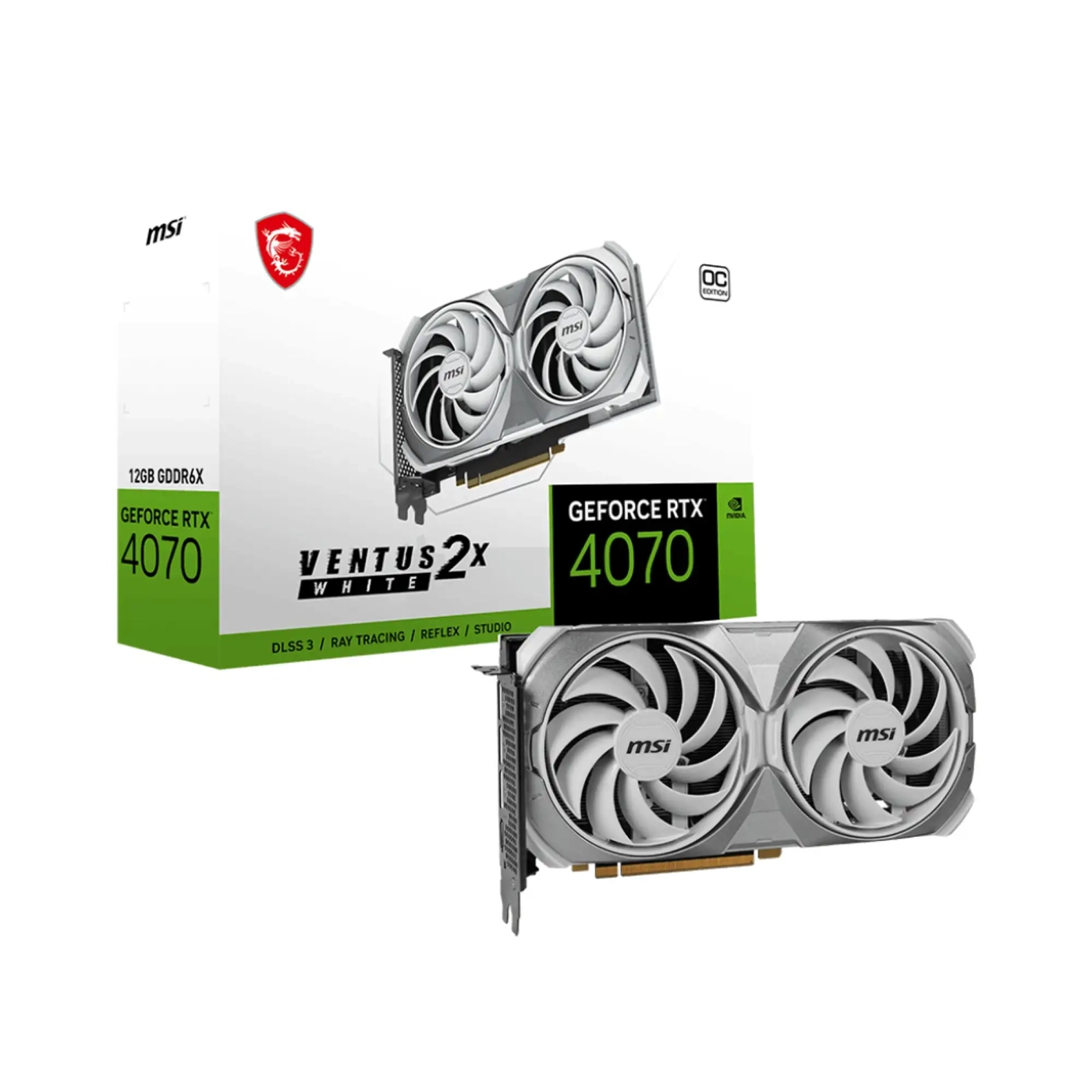 Купити Відеокарта MSI Nvidia GeForce RTX 4070 VENTUS 2X 12G OC WHITE - фото 6