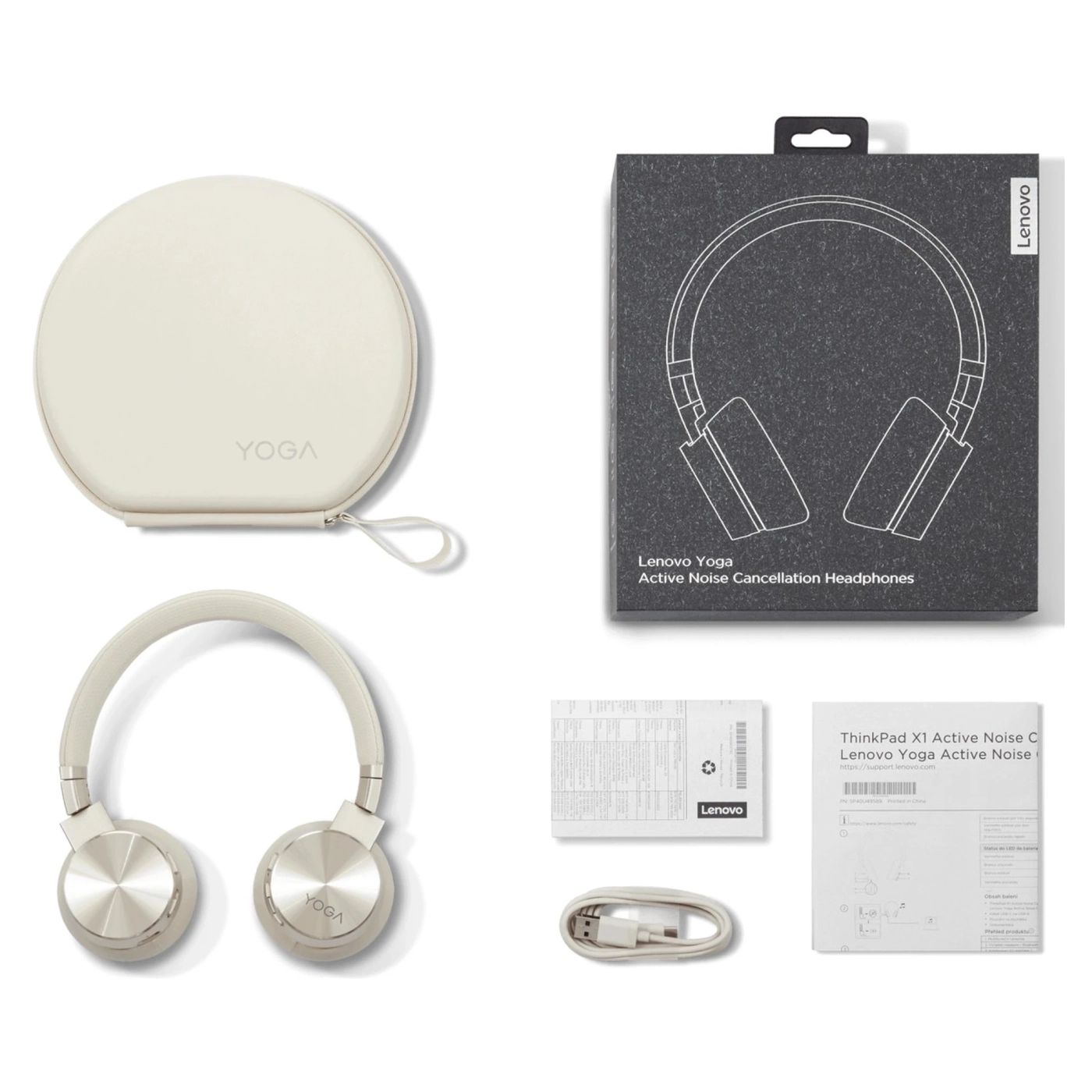 Купить Наушники Lenovo Yoga ANC Headphones Beige (GXD0U47643) - фото 7