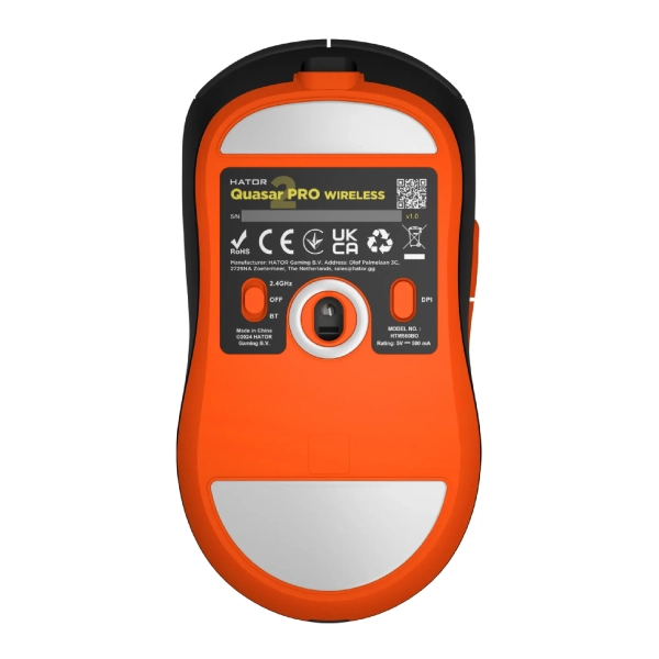 Купити Мишка HATOR Quasar 2 PRO wireless Black/Orange (HTM560BO) - фото 2