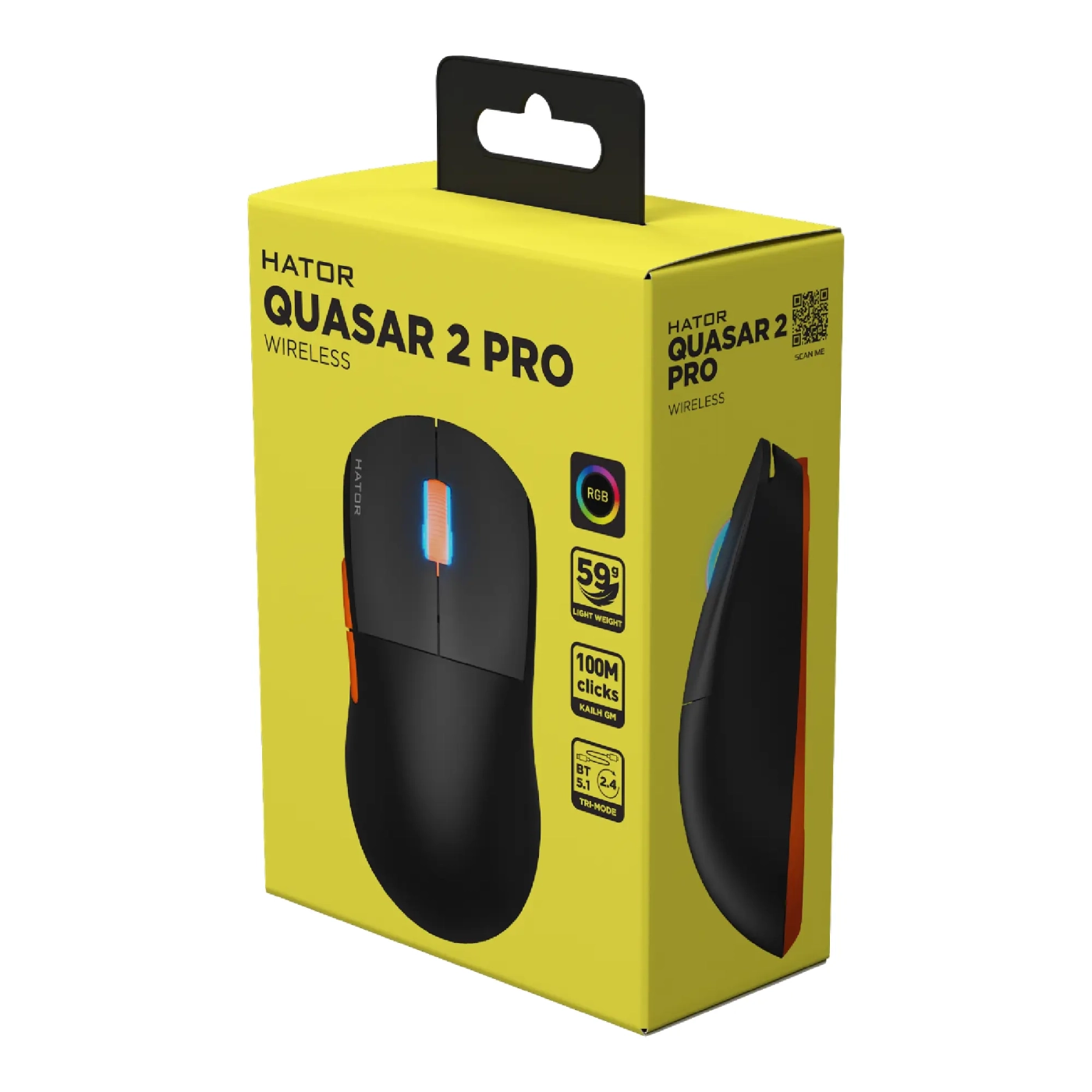 Купити Мишка HATOR Quasar 2 PRO wireless Black/Orange (HTM560BO) - фото 5