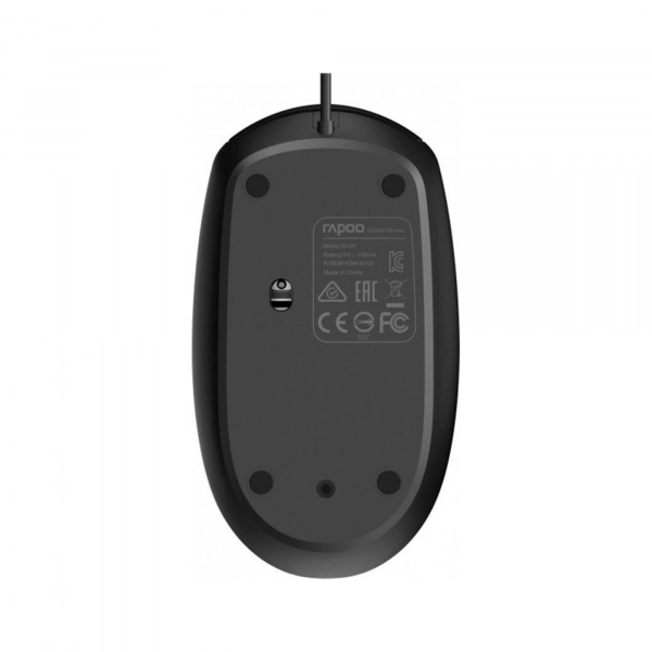Купить Мышь Rapoo N100 USB Black - фото 5