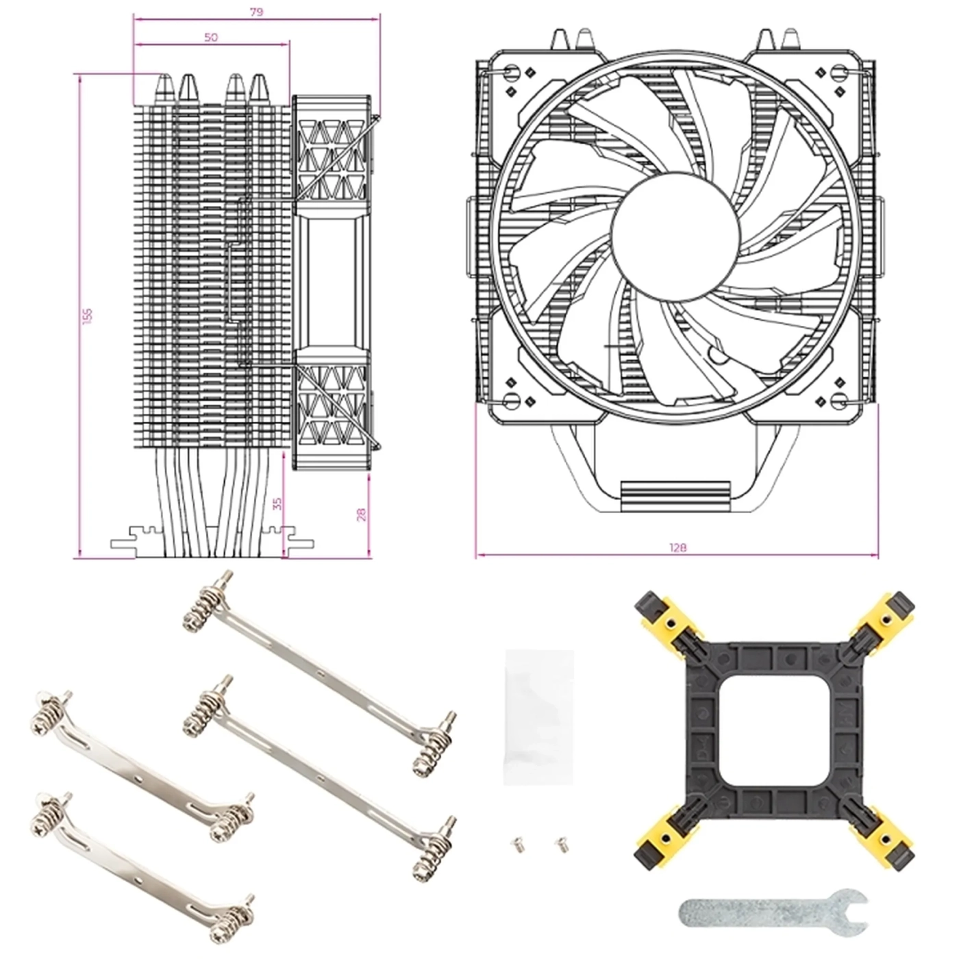 Купить Процессорный кулер 2E Gaming Air Cool ACN120-S - фото 5