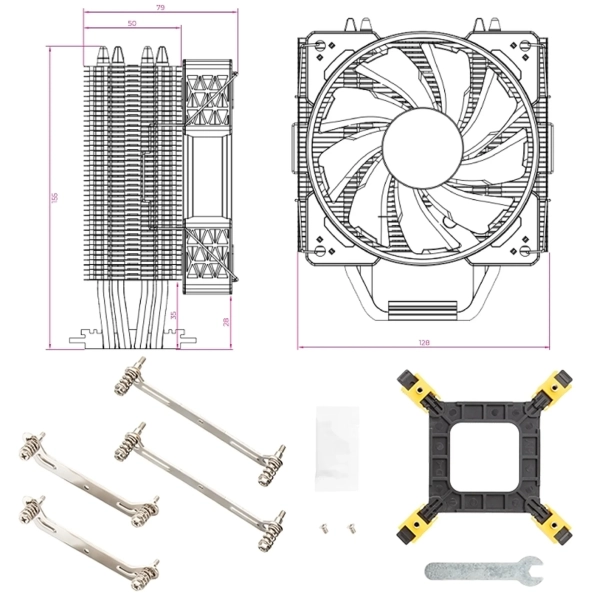 Купить Процессорный кулер 2E Gaming Air Cool ACN120-S - фото 5