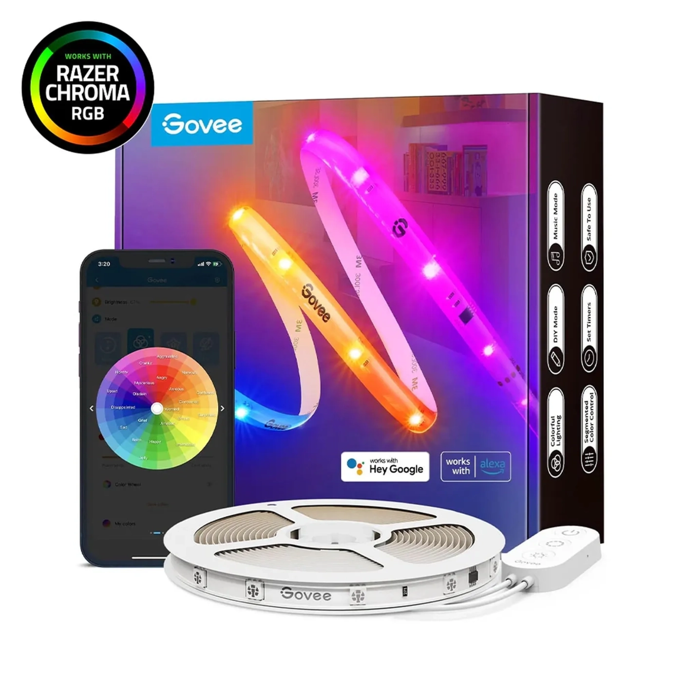 Купити Розумна LED стрічка Govee H619A RGBIC LED Strip Lights With Protective Coating 5м (H619A3D1) - фото 9
