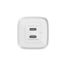 Купити Зарядний пристрій Belkin 65W 2хUSB-С GAN PD PPS + кабель USB-С to USB-C 2m White (WCH013VF2MWH-B6) - фото 4