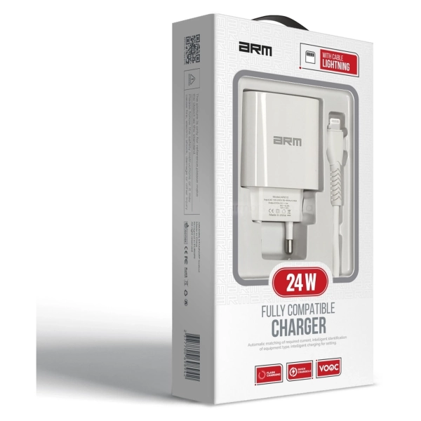 Купить Зарядное устройство ArmorStandart AR012 1хUSB 24W with Lightning cable White (ARM69894) - фото 2